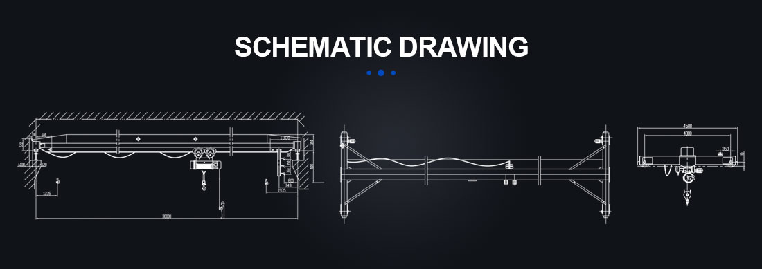 single girder overhead crane schematic drawing