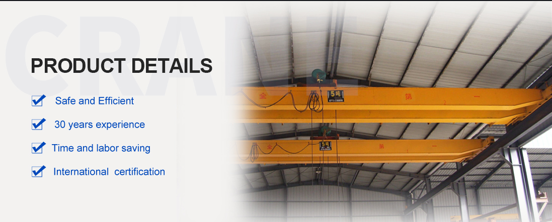 double girder electric hoist bridge crane banner