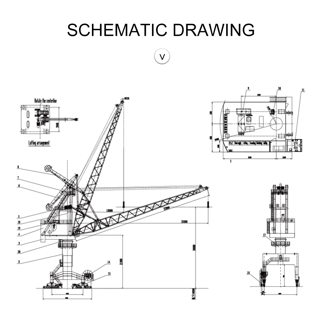portal crane schematic drawing